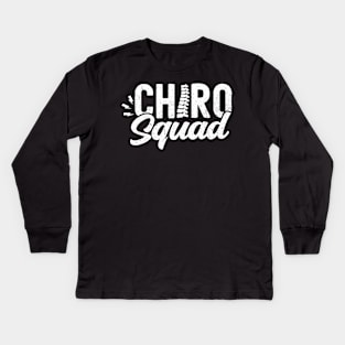 Chiro Squad Chiropractor Chiropractic Assistant Kids Long Sleeve T-Shirt